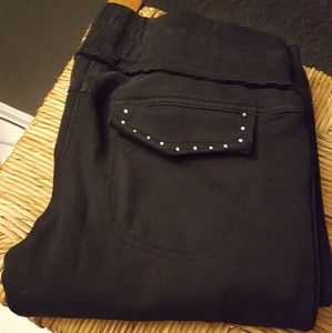 BCBG Black Bling Yoga Pants Size Small